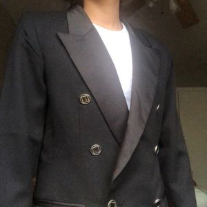 Double breasted vintage black blazer